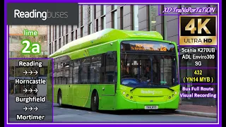 [Reading buses] lime 2a ~ Reading ➝ Mortimer, Glenapp Grange (via Burghfield Common)【4K UW】