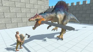 Spinosaurus with Sword vs ALL UNITS in Castle Animal Revolt Battle Simulator