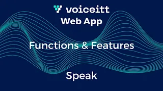 Voiceitt2 Web App Functions and Features