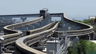 japan's monorail track switching,hd