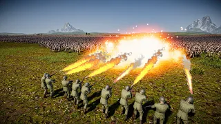 10 FLAMETHROWER SOLDIER VS 1,000,000 ZOMBIES - Ultimate Epic Battle Simulator 2 | UEBS 2