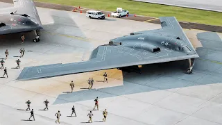 US Pilots Rush to Their Massive Stealth Bombers for Crazy Mass Takeoff