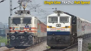 Single LINE Trains at Full Speed | Diesel and Electric | Palnadu +Falaknuma +Rayalaseema & More | IR