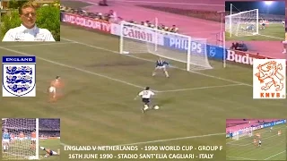 WORLD CUP - ITALY 1990 - ENGLAND V HOLLAND  - GROUP F - 16TH JUNE 1990