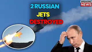 3 MINUTES AGO! BIG EXPLOSION! The Ukrainian Military Destroyed 2 Russian Jets!