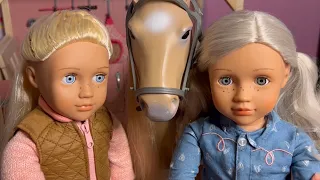 Our Generation dolls and horse ( Meagan rides the horse)