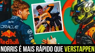 Lando Norris mais rápido que Max Verstappen