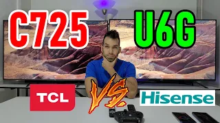 TCL C725 vs Hisense U6G: QLED vs ULED ¿Tienen HDMI 2.1? - Smart TVs 4K Dolby Vision