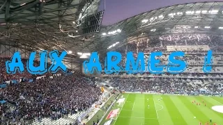 AUX ARMES ! Pendant l'échauffement d'OM-PSG 05/04/2015 Frissons garantis HD