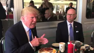 Trump at Miss Katie's diner in Milwaukee