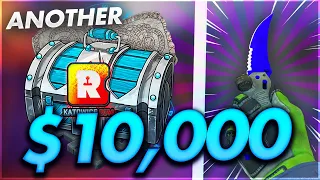 I DID ANOTHER $10,000 CASEBATTLE on CSGOROLL!!! *SAPPHIRE PULL*| ADDICTED