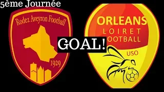 Rodez AF - US Orléans [1-0] (Goal 10') by Joris Chougrani