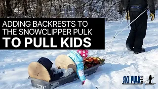 Add Backrests to the Snowclipper Pulk Sled: Pull a Child or Toddler Snowshoeing or X Country Skiing