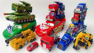 Full TRANSFORMERS Stopmotion: OPTIMUS PRIME vs BUMBLEBEE Rescue Excavator, Tobot Truck, Lego Robbery