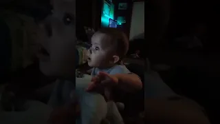 Baby reacts to Bocelli.