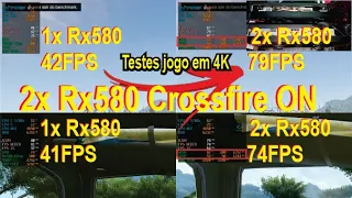 Teste de duas rx580 do aliexpress no mesmo computador em crossfire, dobrou os fps?