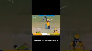 Haris Rauf vs Haider Ali in PSL7 #cricket #cricketshorts #cricketlover #psl #psl8