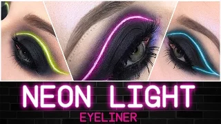 Neon Light Eyeliner Makeup Tutorial | Français / English