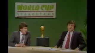 Mexico World Cup 1986 -  England vs Argentina. Half time analysis from BBC Broadcast.