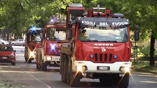 EMERGENZA MALTEMPO MILANO AUTOGRU' VVF LODI+AS VVF CREMA+APS ABBIATEGRASSO+APS INVERUNO IN SIRENA