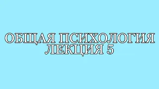 Лекция 5. Основные этапы развития психологии. Общая психология