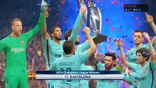 PES 2018 UEFA Champions League Final Manchester United vs Barcelona Gameplay PS4