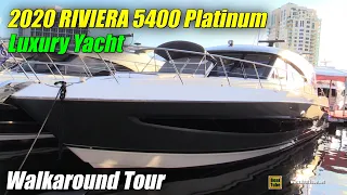 2020 Riviera 5400 Platinum luxury yacht - Walkaround Tour - 2019 FLIBS