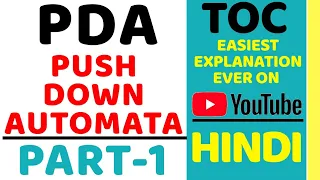 Pushdown Automata (PDA) Part-1 ll Theory Of Computation Explained in Hindi