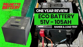 Eco Battery 1 Year Review (51v - 105ah Gen1) Range & Load Test