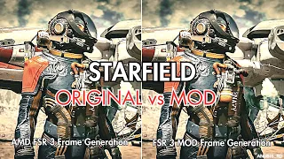 Starfield AMD FSR 3 Frame Generation vs FSR 3 Mod Frame Generation Comparison | 4K