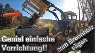 Doppelt so schnell wie eine Wippkreissäge! Brennholz sägen: Einfach, schnell und günstig!