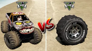 🔥 GTA 5 Zombie Monster Truck vs Monster Wheel Mod 🚜 Which is the Ultimate Off-Road Beast?