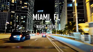 Miami Night Drive in 4K