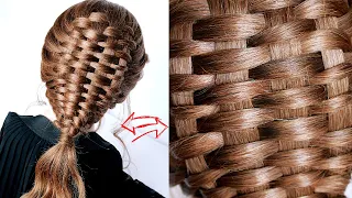 4 Stand Basket Woven Braid / Beautiful Updo for girls Easy Hairstyles |Step By Step by Another Braid