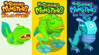 Dawn Of Fire vs My Singing Monsters vs The Lost Landscapes - Redesign Comparisons (Brump)