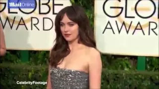 Dakota Johnson Golden Globes Red Carpet