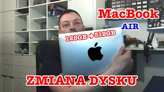 #MacBook Air A1466 wymiana dysku na 512GB NVMe - Disk Upgrade SuperDuper! MacOS Monterey zmiana SSD