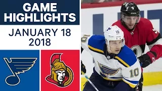 NHL Game Highlights | Blues vs. Senators — Jan. 18, 2018