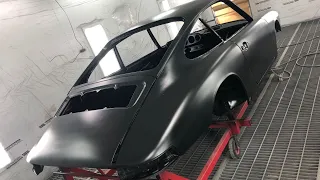 Porsche 911 after body fabrication, original Porsche body panels Doctor Classic