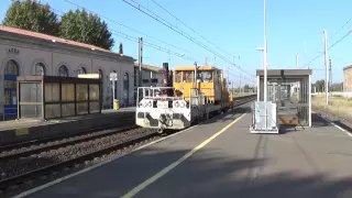 [HD] passage d'une draisine sncf de maintenance catenaire.