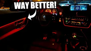 UPGRADING my BMW F30's AMBIENT LIGHTING with this SIMPLE & INEXPENSIVE mod! *SUPER EASY*