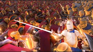 10000 GOLDEN KNIGHT VS 25000 SPARTANS- Ultimate Epic Battle Simulator - UEBS