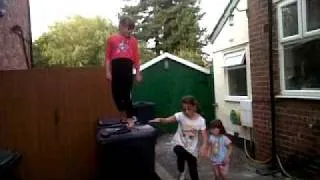 girl falls in bin :epic fail!