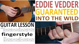 GUARANTEED - EDDIE VEDDER - fingerstyle GUITAR LESSON