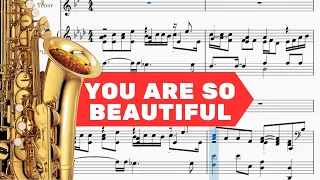 You Are So Beautiful - Joe Cocker - Alto Sax + Piano Sheet Music