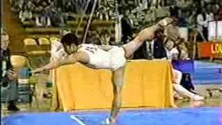 1982 USA-CHN Gymnastics Lou Yun floor exercise