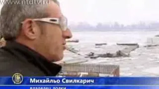 Ледоход на Дунае учинил разгром —  «Видео Новости».flv