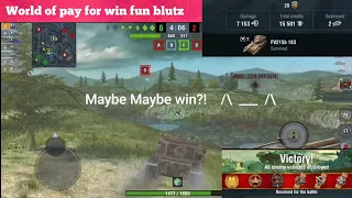 Pay for win Blitz lucky FV215b 183 battle Mastery Badge + 7+ K Damage = Maybe win