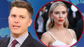 The Story of Colin Jost Joking About Wife Scarlett Johansson by Michael Che on 'Weekend Update#news