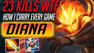 WILD RIFT DIANA BROKEN AF ► CHALLENGER GUIDE HOW TO WIN EVERY GAME WITH DIANA